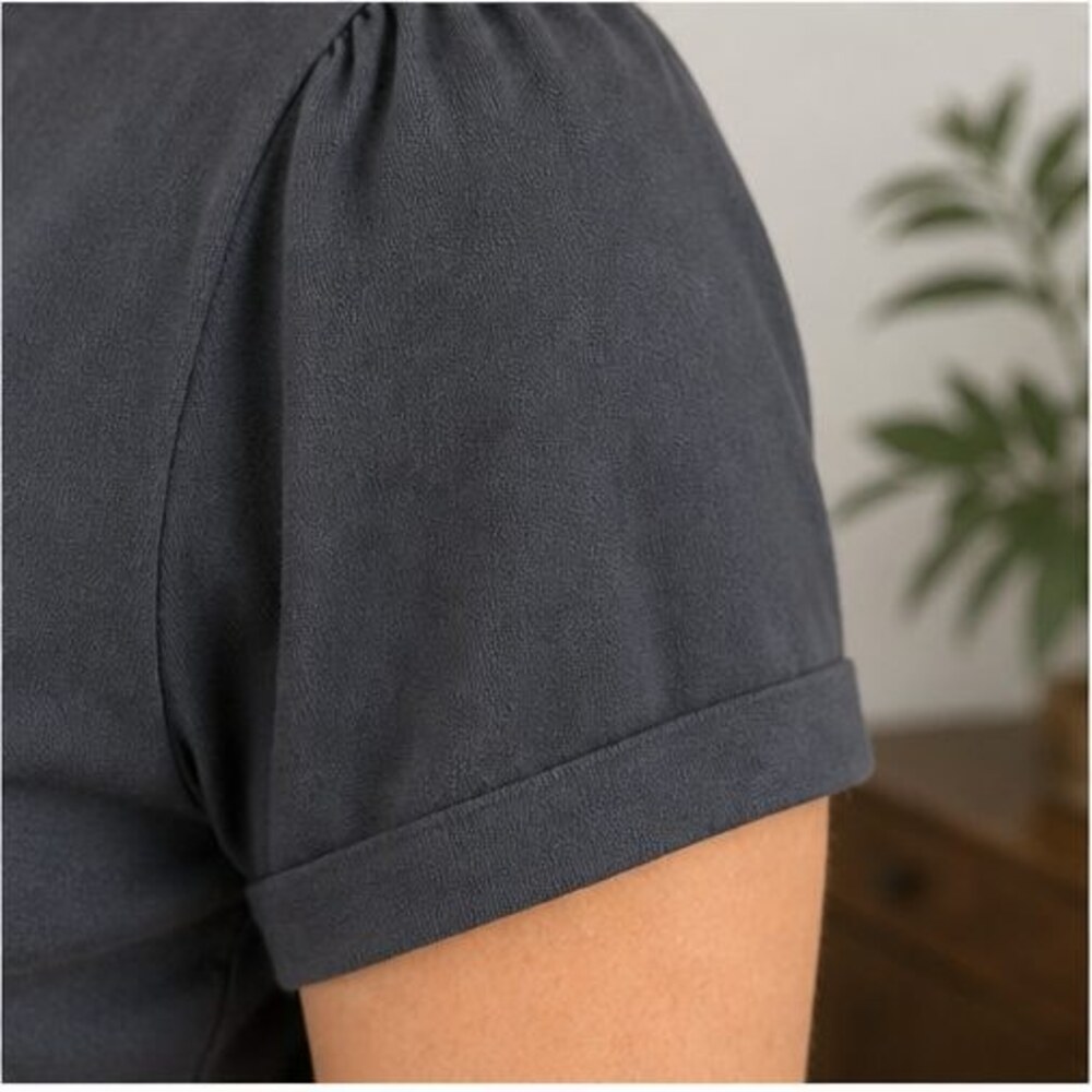 Charcoal Ruffle Blouse - Picture 5 of 6